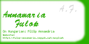 annamaria fulop business card